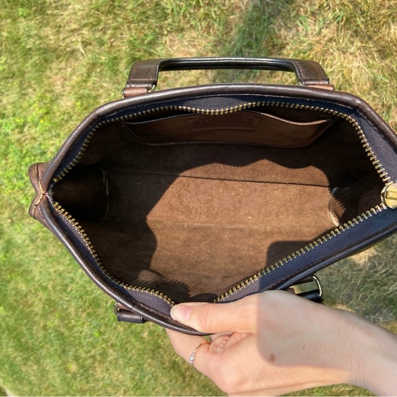 VINTAGE COACH BAG SLIM SATCHEL NYC MAHOGANY - Picture 3 of 16